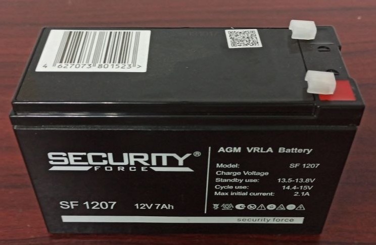 Аккумуляторная батарея Security Force SF 1207 AGM VRLA 12В, 7 Ач