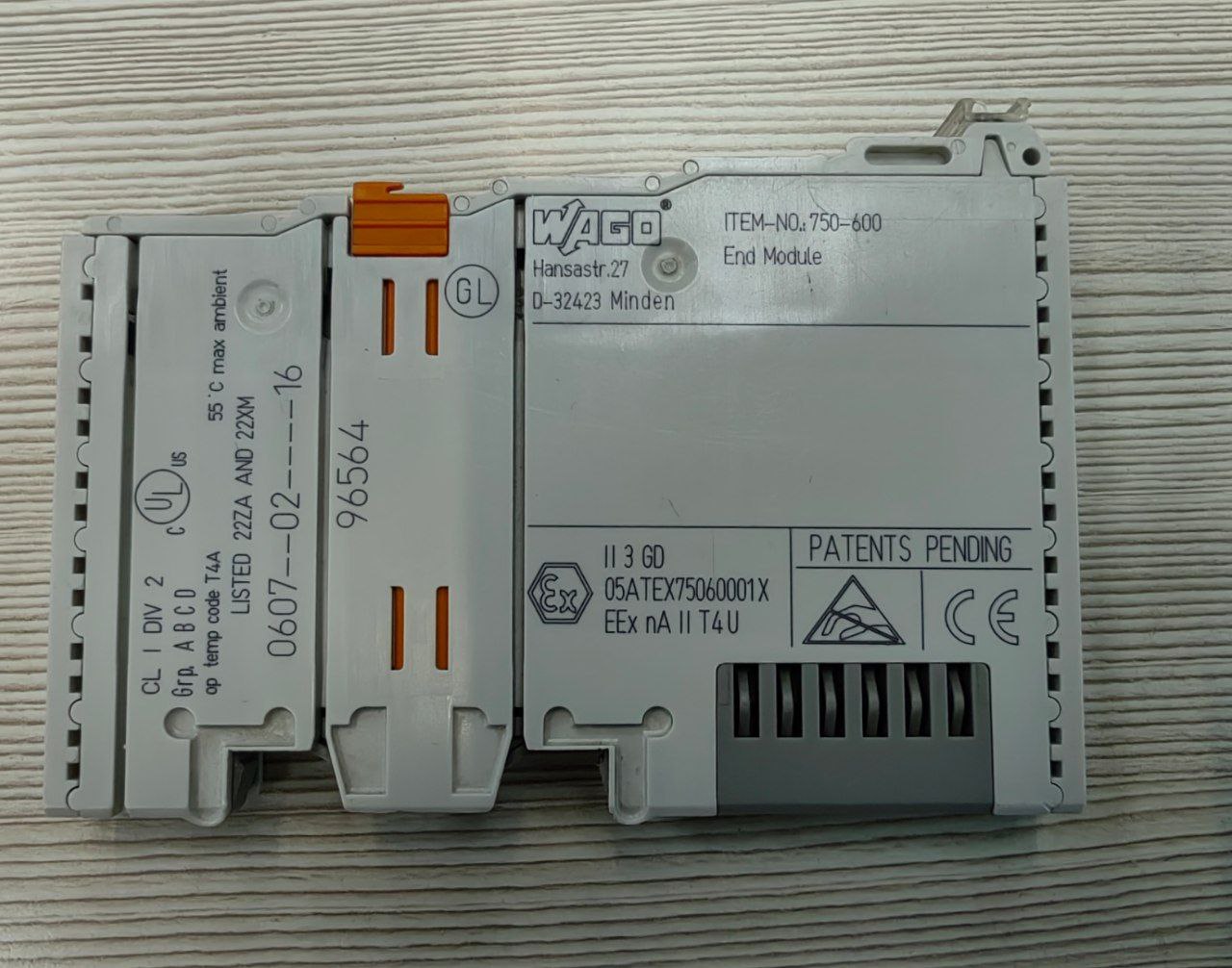 Оконечный модуль Wago 750-600, s.n 96564, б.у, на проверку