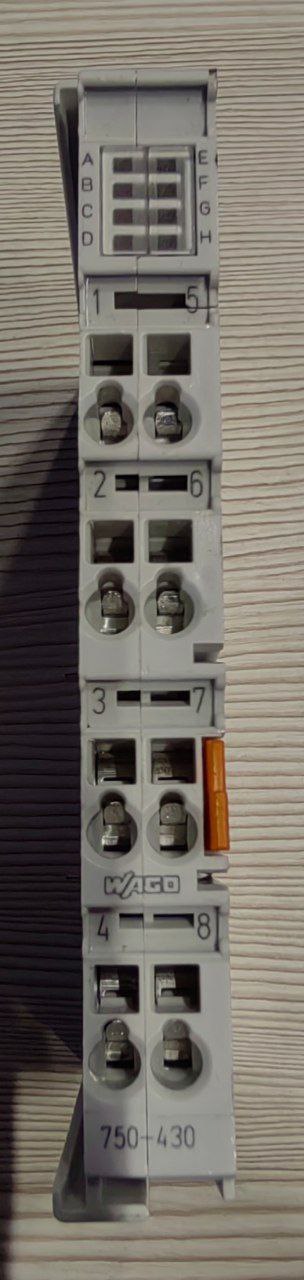 8-канальный модуль дискретного ввода Wago 750-430, 24 V DC, 3,0 мс, s.n 1001701800, б.у, на проверку
