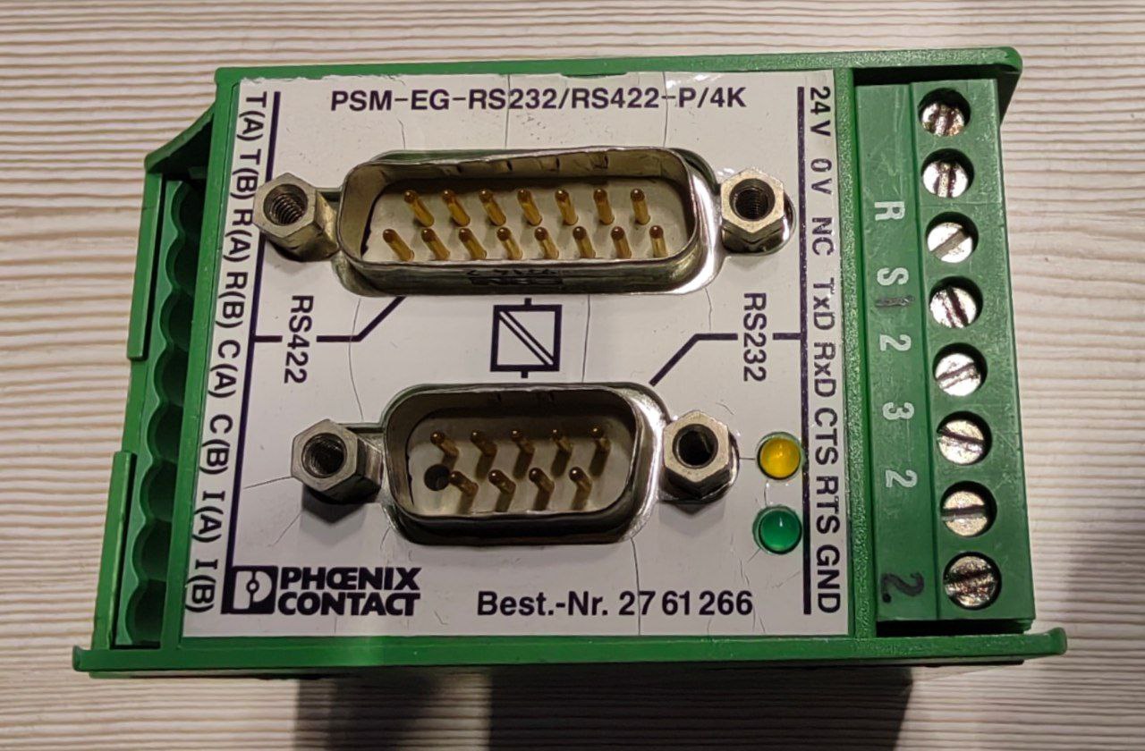 Интерфейсный конвертер Phoenix contact PSM-EG-RS232/RS422-P/4K, s.n 2761266, б.у, на проверку