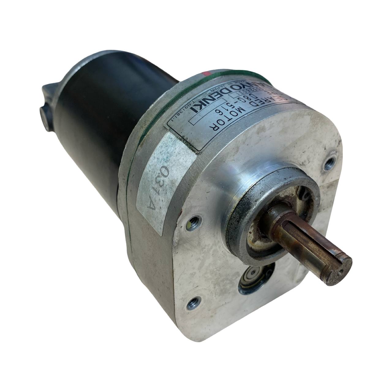 Редукторный двигатель постоянного тока Sanyo Denki D8G-516 s.n 100526031, б.у, на проверку