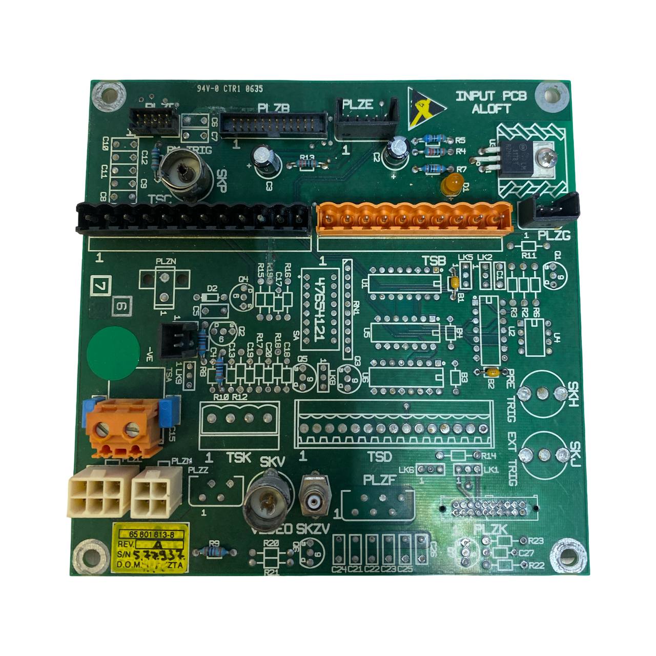 Плата Input PCB 65801813-8 Rev. A s.n 577937, б.у, рабочее