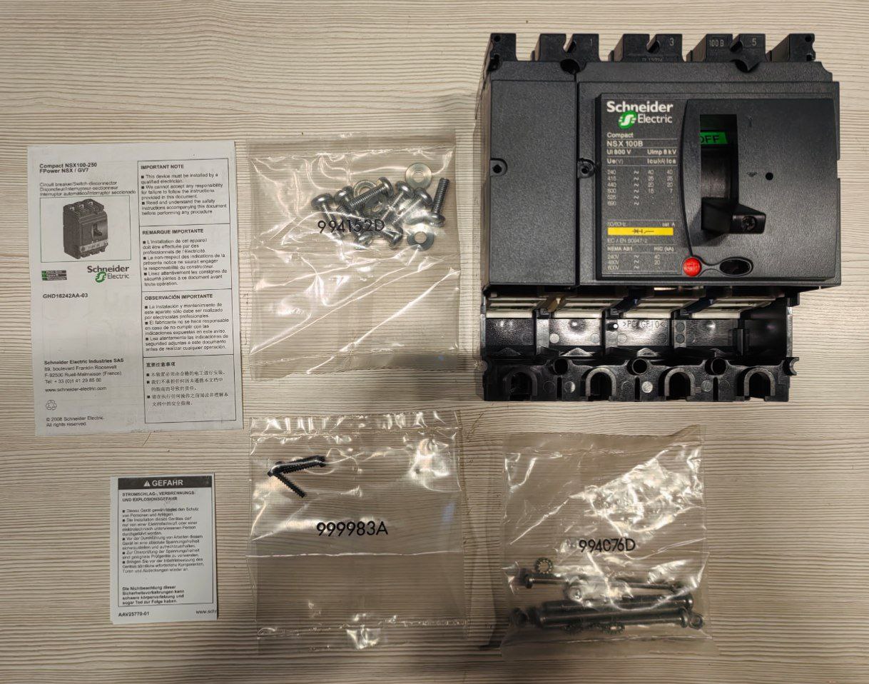 Автоматический выключатель Schneider Electric NSX 100B, AAV29475, LV429015, 4P