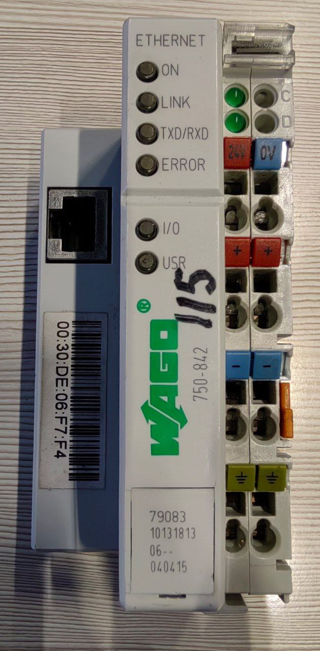 Контроллер Ethernet Wago 750-842, s.n 1013181306-040415, б.у, на проверку