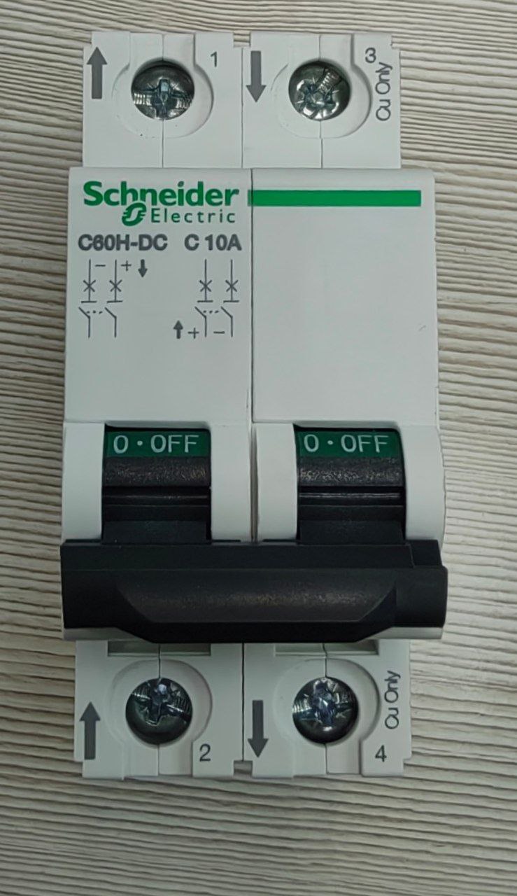 Выключатель автоматический Schneider Electric A9N61528 Circuit breaker; 500VDC; Inom: 10A; Poles: 2; DIN; Charact: C; 20kA