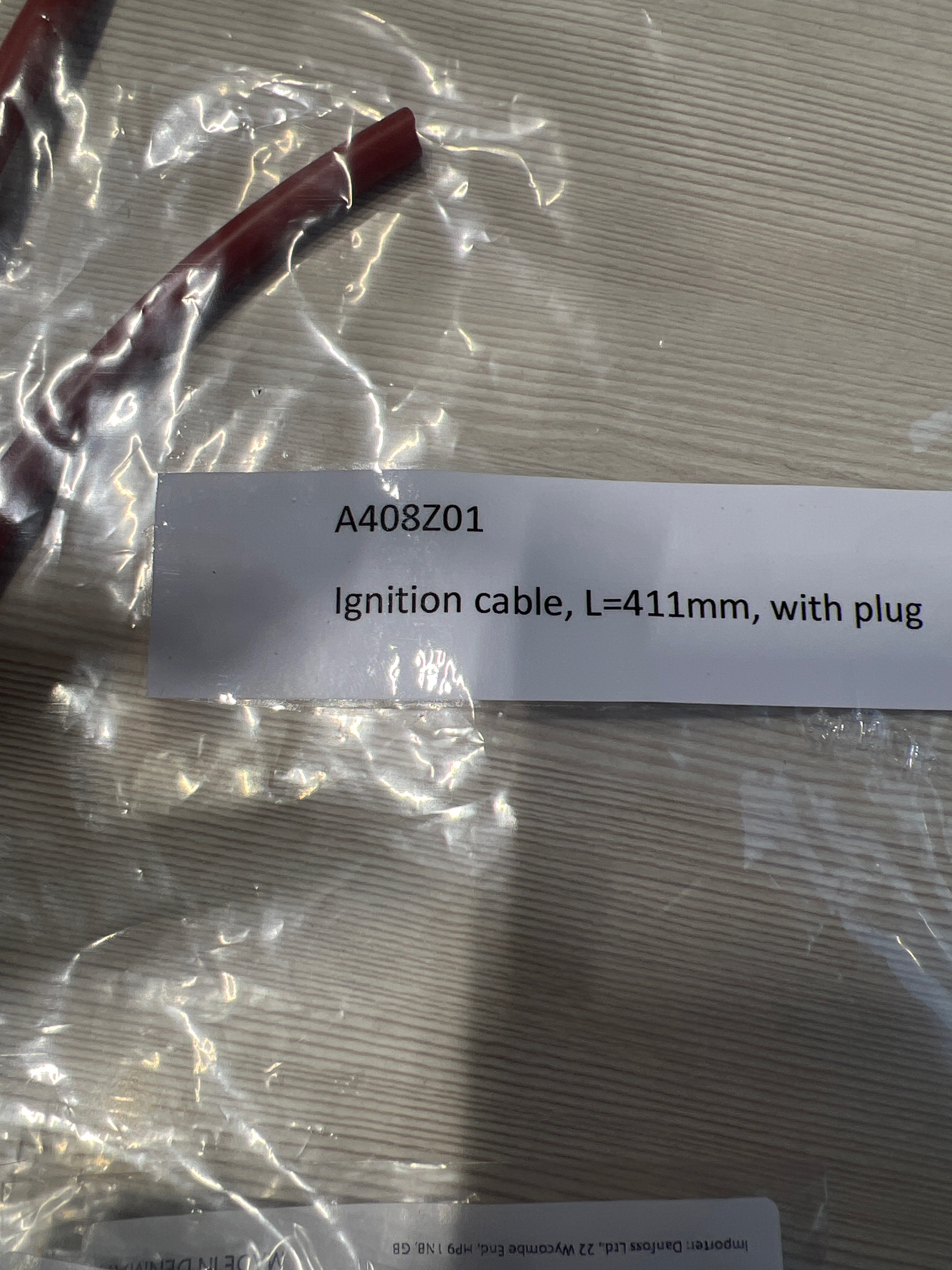 Кабель зажигания A408Z01, L=411 мм, со штекером