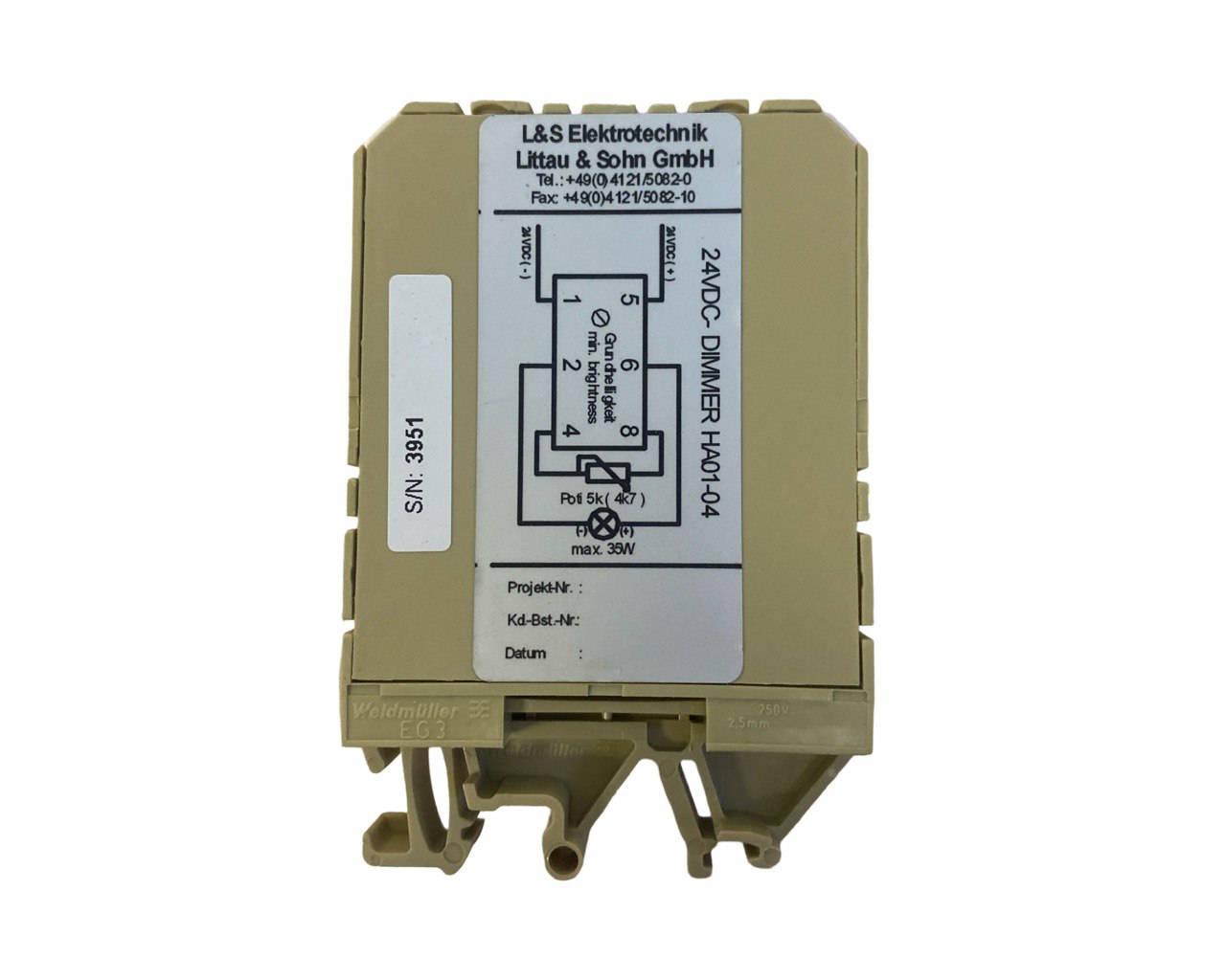 Диммер Littau Sohn HA01-04 24VDC s.n 3951, б.у, на проверку