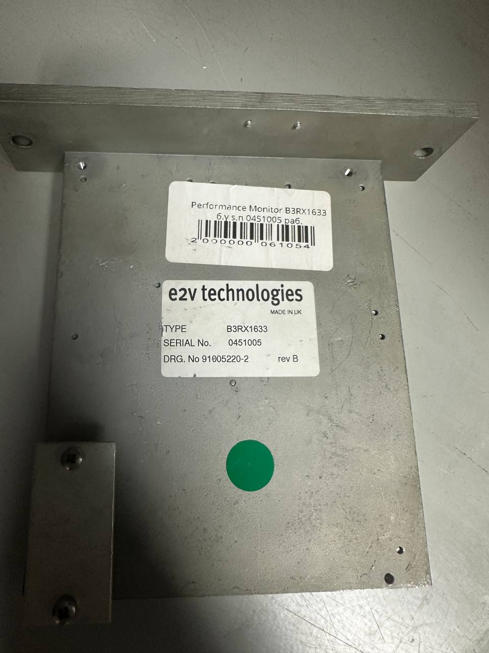Монитор производительности (Performance Monitor) E2V B3RX1633, Rev. B, s.n 0451005, б.у, рабочее