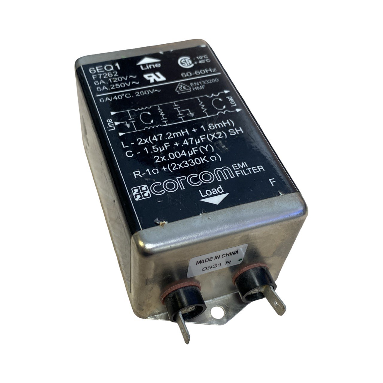 ЭМИ фильтр Corcom 6EQ1 s.n 0931R, б.у, на проверку