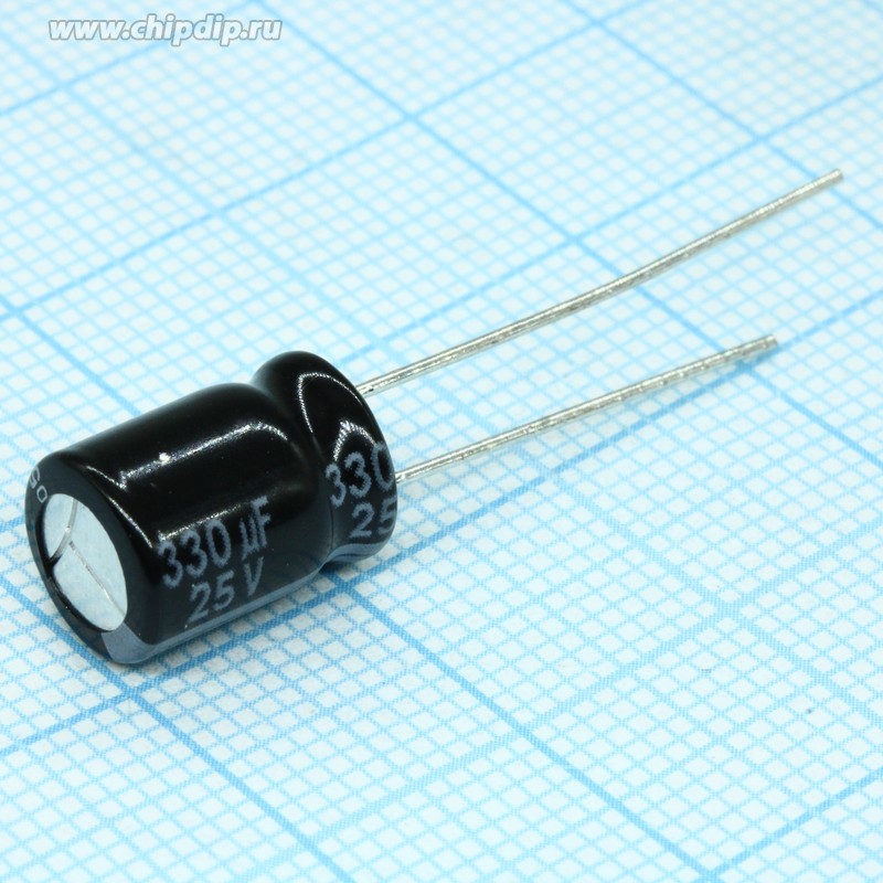Конденсатор электролитический 330uF, 25V