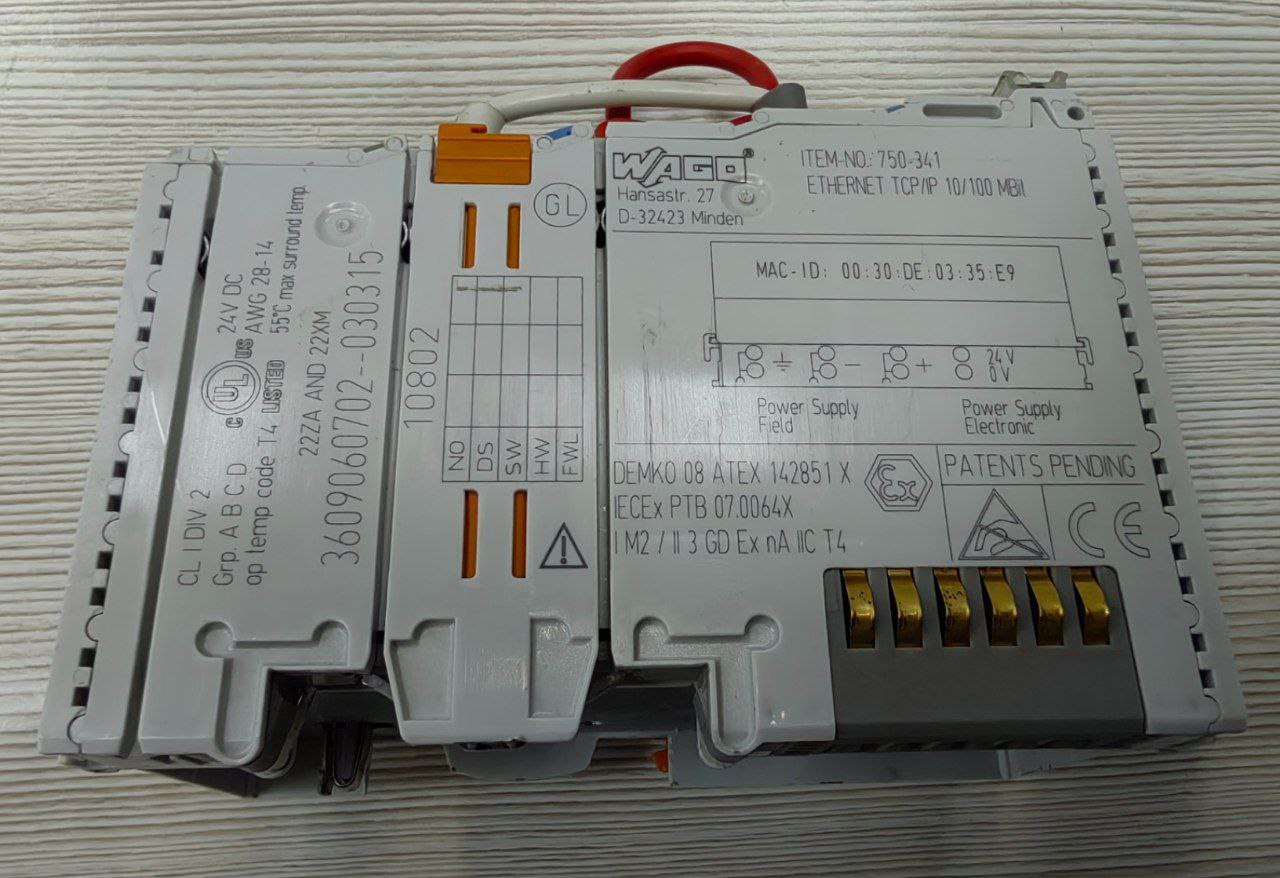 Каплер Ethernet TCP/IP Wago 750-341, s.n 10802, б.у., на проверку