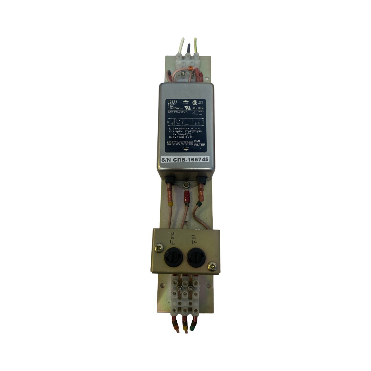 Фильтр электропитания Corcom 10ET1 F7313 120250V s.n. СПБ-165745, б.у, на проверку