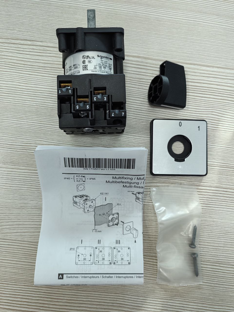Переключатель Schneider Electric K2C003ALH Switch: cam switch; Stabl.pos: 2; 20A; 0-1; for building in; Pos: 2