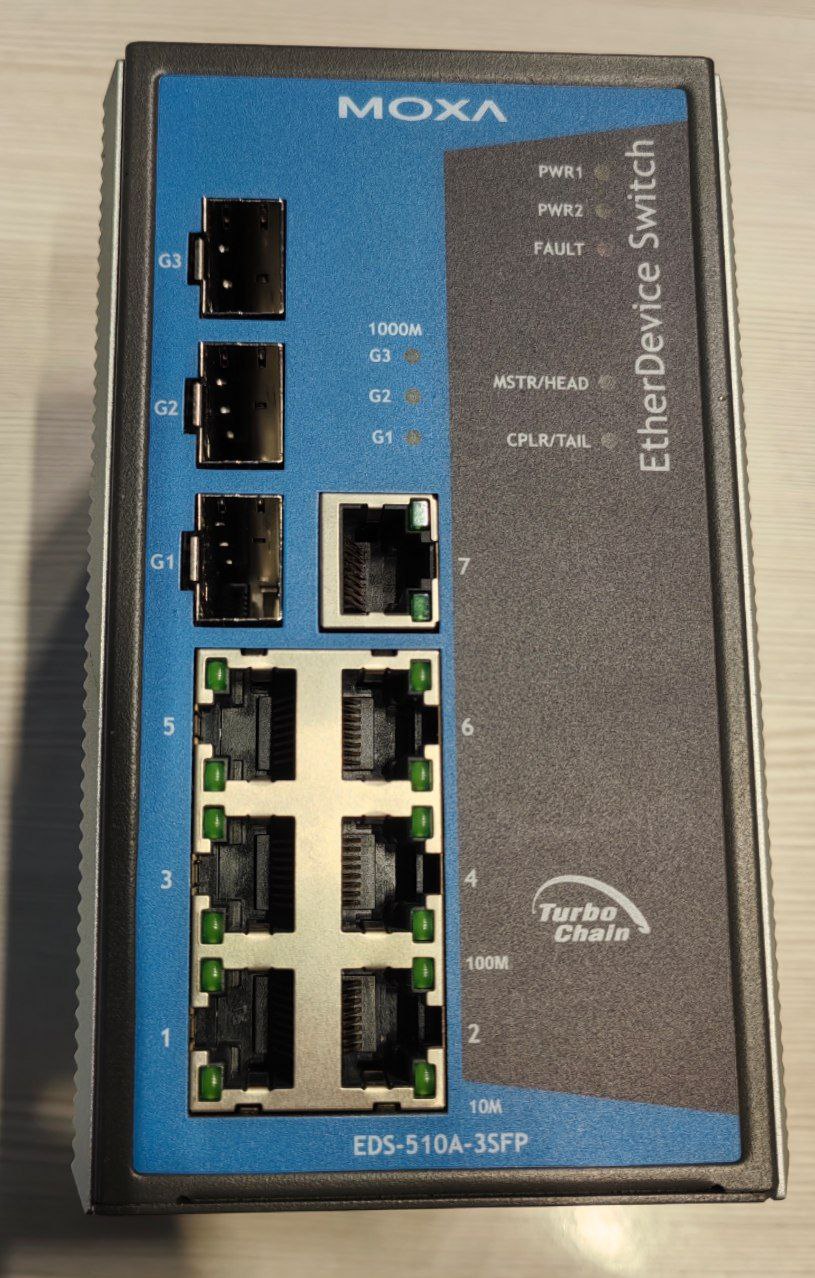 Коммутатор MOXA EDS-510A-3SFP, s.n TADAD1016824, б.у, на проверку
