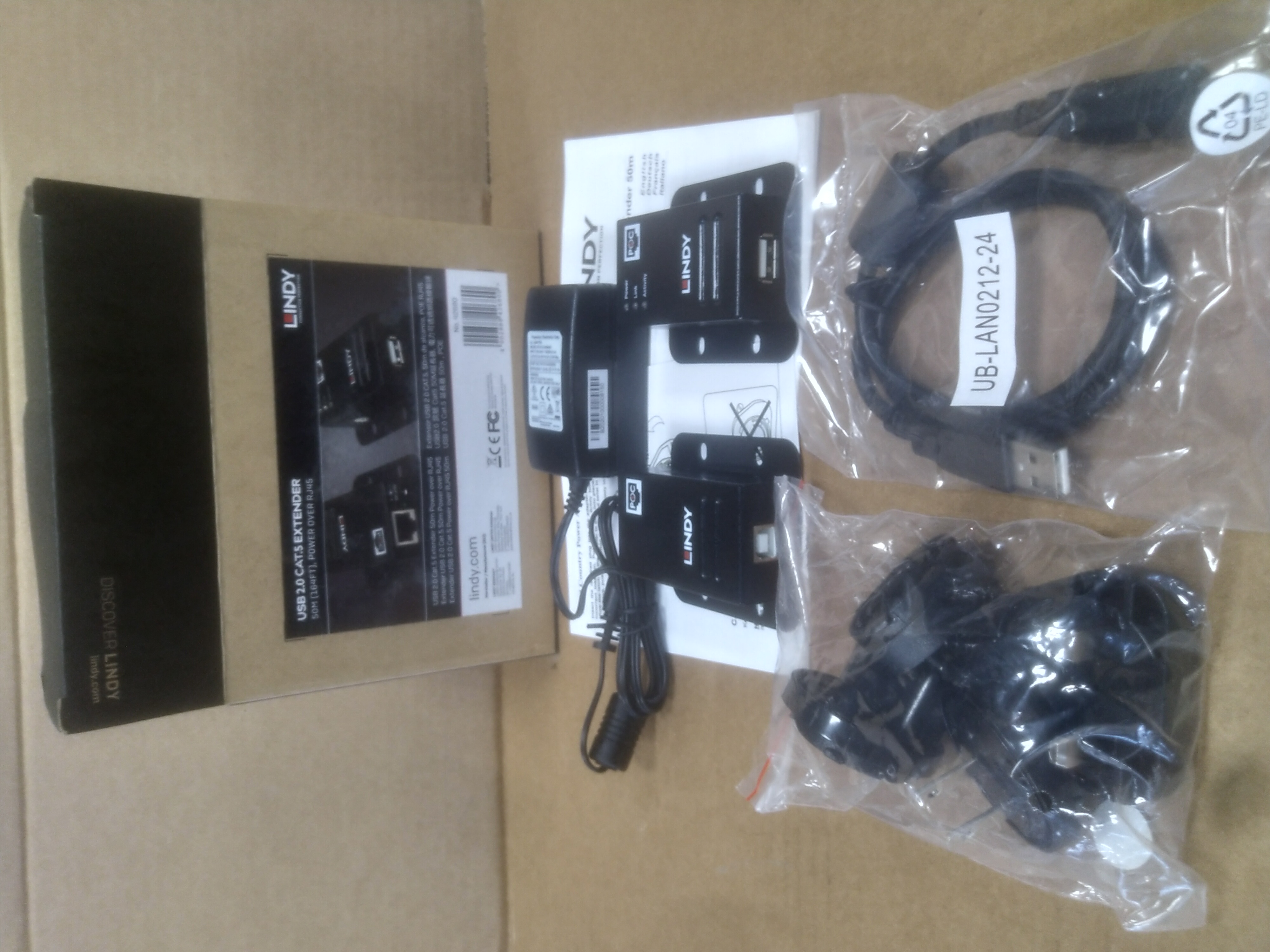 Удлинитель USB 2.0 Extender 50m power over RJ45