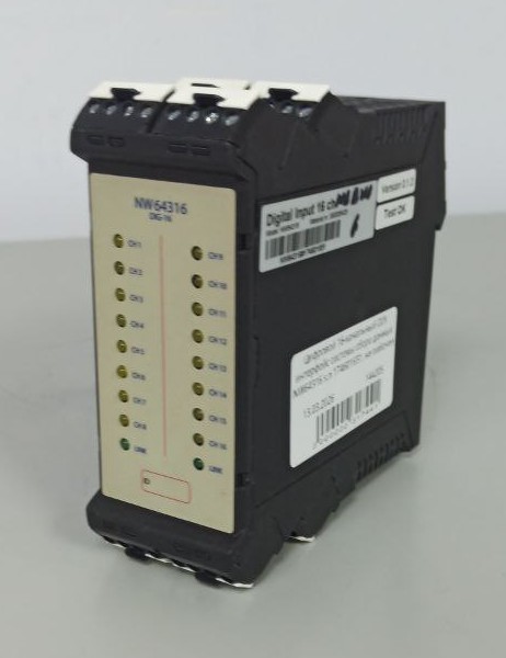 Цифровой 16-канальный DIN интерфейс системы сбора данных NW64316 s.n 174601651, рабочее