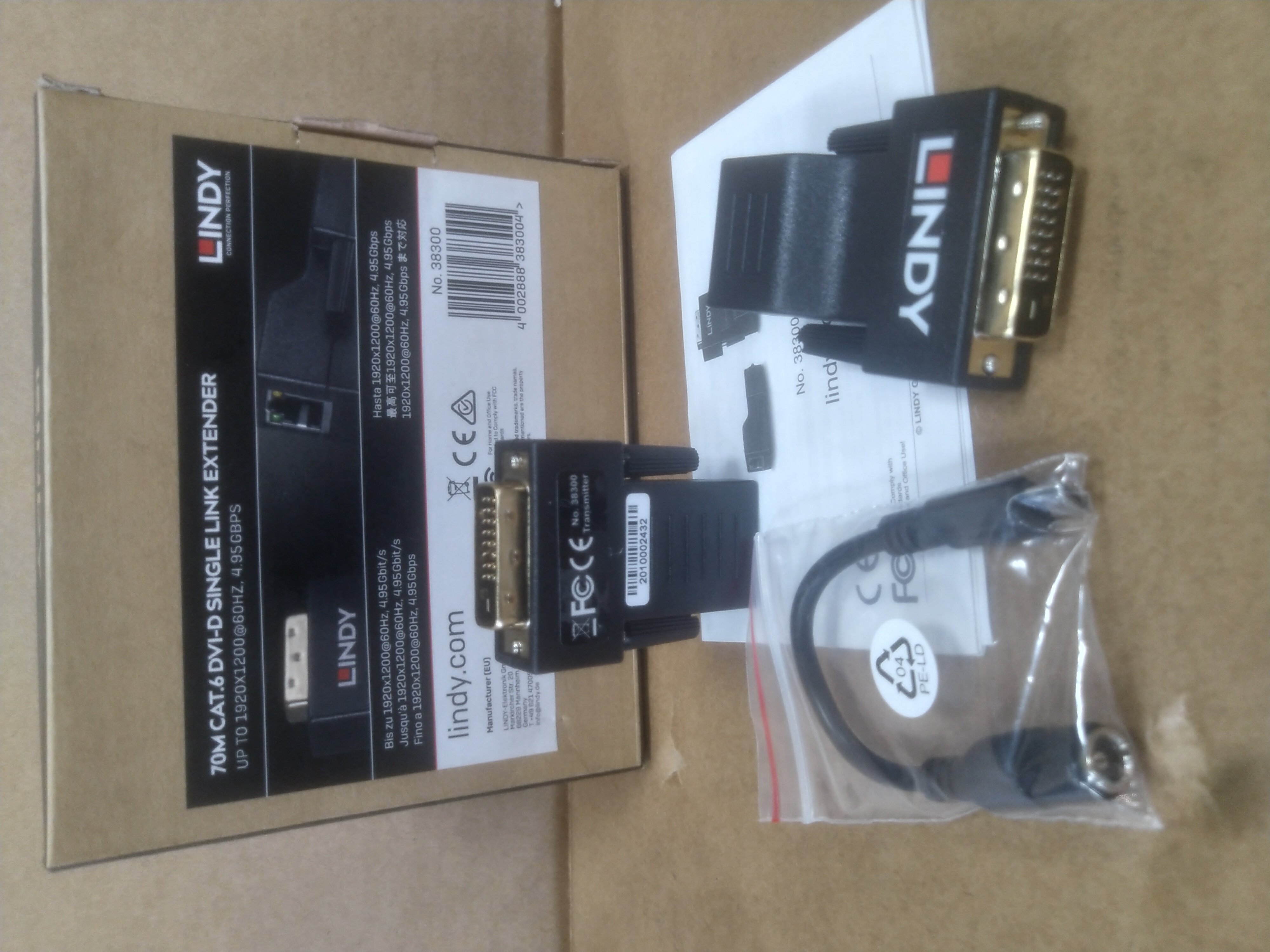 Удлинитель Cat.6 DVI-D single link extender