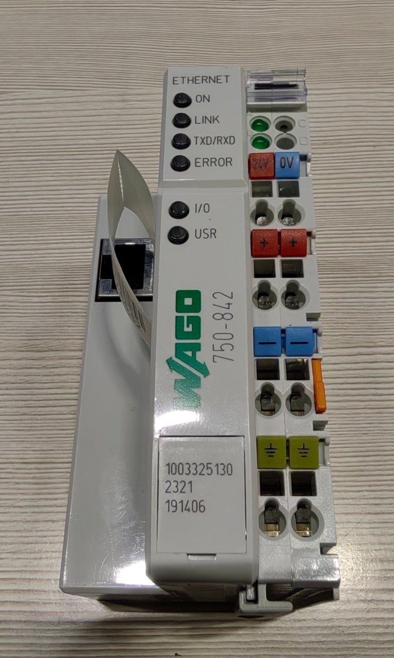 Программируемый контроллер сети Ethernet WAGO 750-842, TCP / IP, 10 Mбит /с, s.n 4120191306, б.у, на проверку