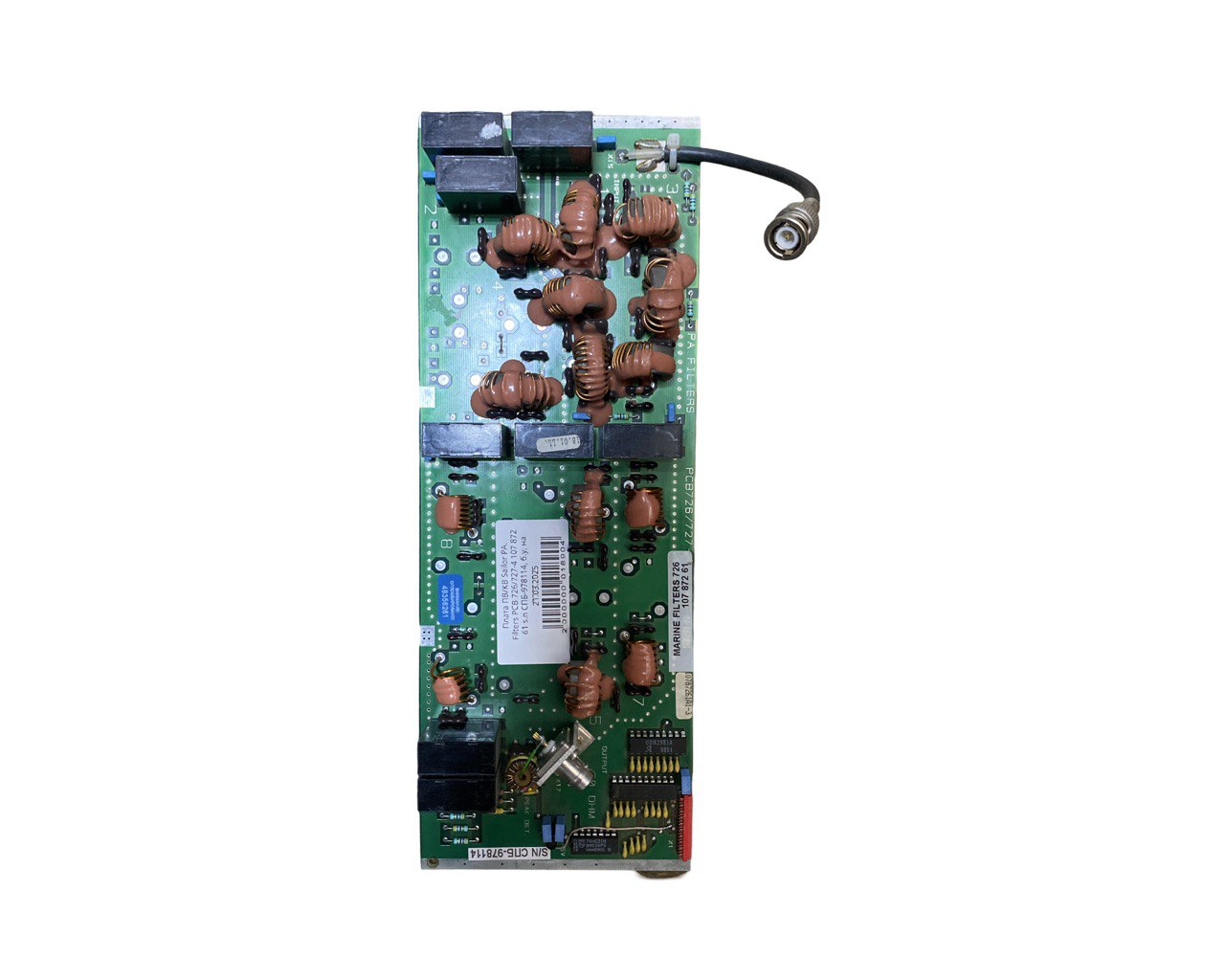 Плата ПВ/КВ Sailor PA. Filters PCB 726/727-4 107 872 61 s.n СПБ-978114, б.у, на проверку