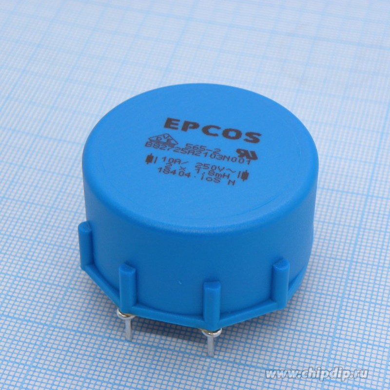 Дроссель B82725A2103N001 2x1.8мГн, 10A, 250В
