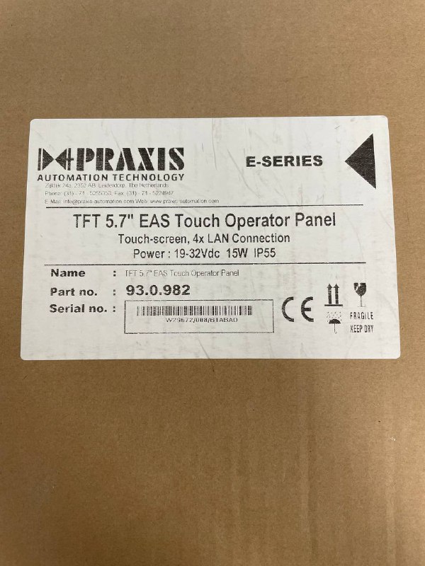 93.0.982 E-SERIES TFT 5.7" EAS Touch Operator Panel