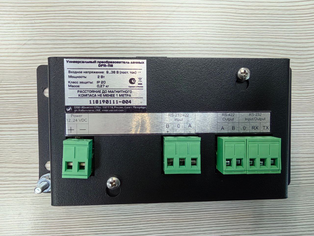 Универсальный преобразователь данных UNICONT DFR-118, s.n 118190111-004, на проверку