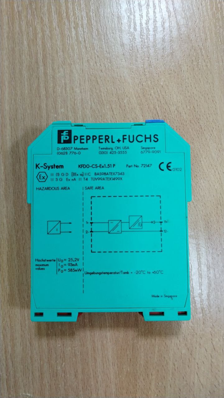 Барьер искробезопасности KFDO-CS-Ex1.51, s.n 10067514364024, б.у, рабочее